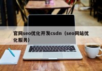 官网seo优化开发csdn（seo网站优化服务）